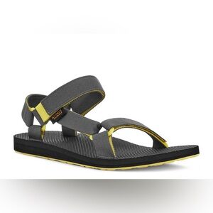 TEVA Original Universal Sandal Men's Size 9 Shock Dark Shadow Black Yellow‎ Gray
